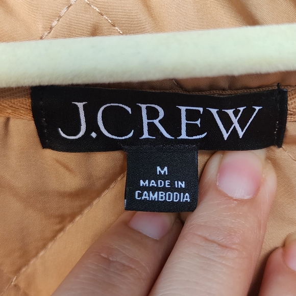 J CREW Quilted sherpa fleece half-zip pullover Sz M - Picture 4 of 12